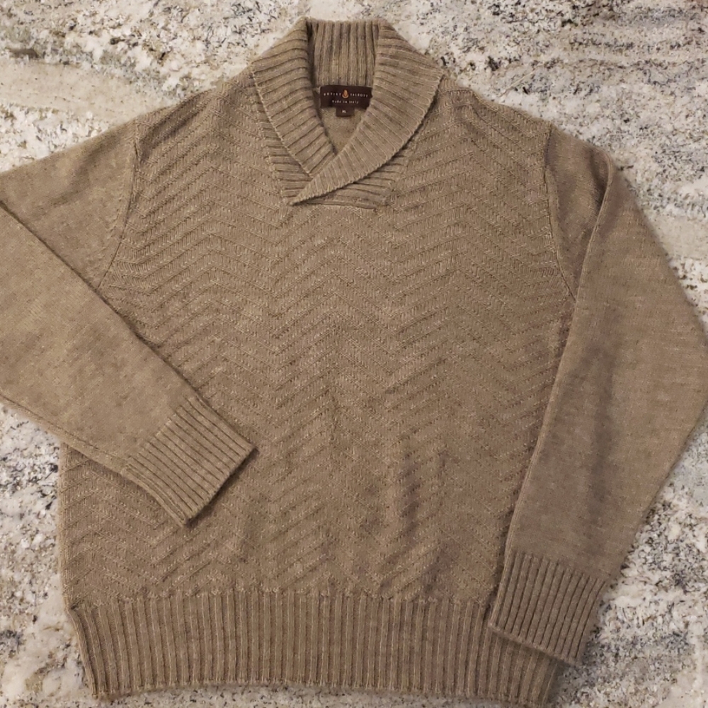 Robert Talbott Collar Pull Over Sweater Alpaca - image 1